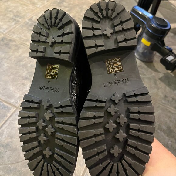 The Bradley Hardware Lugsole Loafer in Croc Embossed Leather - Picture 4 of 5